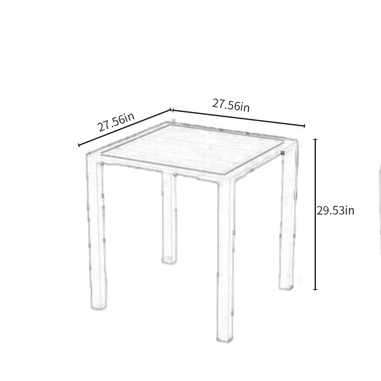 Ebern Designs 4 Person Square Outdoor Dining Set Wayfair